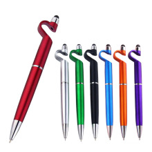 Advertising Touch Screen Stylus Phone Holder Ball Pen Plastic Customize Logo Ballpoint Pen With Phone Holder